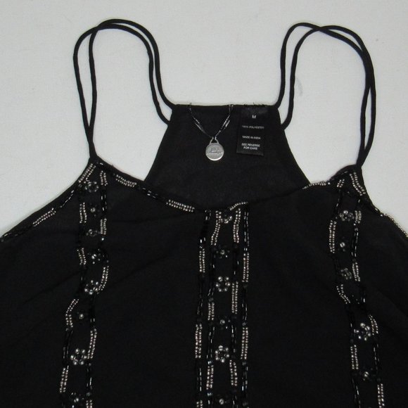 BKE BOUTIQUE Black Beaded Tank Top Size M - Picture 4 of 8